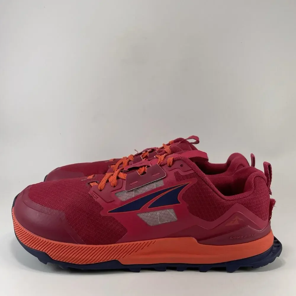 Altra Lone Peak 7 Womens Size 9.5 Burgundy Red Trail Running Shoes Low Top